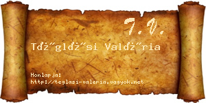 Téglási Valéria névjegykártya